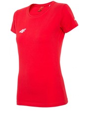 bluzka [S4Z16-TSD400R] T-shirt damski PZN TSD400R - czerwony wiśniowy - - 4f.com.pl